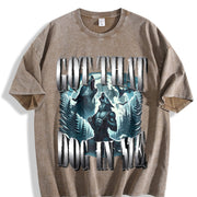 Got That Dog in Me Alpha Wolf Vintage Washed T-Shirt in Brown