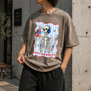 Dispatcher 4th of July Vintage Washed T-Shirt in Brown