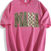 Retro Hunting Camo Mama Deer Hunting Season Duck Camo vintage washed oversized T-shirt in Red