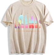 Not All Who Wander Are Lost Vintage Washed T-Shirt in Beige