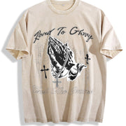Road to Glory Vintage Washed T-Shirt in Beige