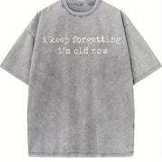 Boomer Gen X Vintage Washed T-Shirt in Gray