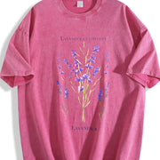 Lavender Retro 90s Vintage Washed T-Shirt in Red