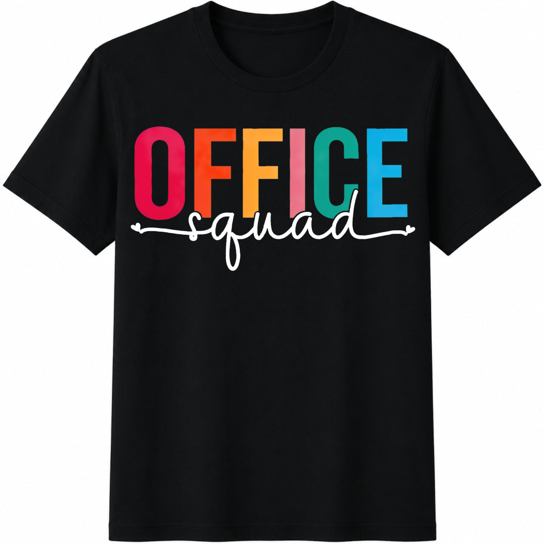 Office Squad / Matching Office / Coworker / Secretary / Cotton T-Shirt in Black