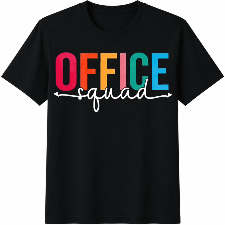 Office Squad / Matching Office / Coworker / Secretary / Cotton T-Shirt in Black