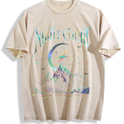 The Night Court Velaris City of Starlight vintage washed oversized T-shirt in Beige