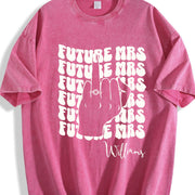 Custome NAME Retro Bachelorette Bride Vintage Washed T-Shirt in Red