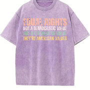 Equal Rights an American Value Vintage Washed T-Shirt in Purple