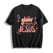 Walk, Shine Like Cotton T-Shirt in Black