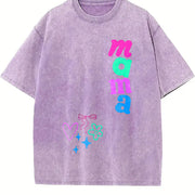 Dopamine Graffiti Ideal Vintage Washed T-Shirt in Purple