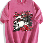 Las Vegas Rebel Car Graphic Vintage Washed T-Shirt in Red