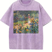 Plants Plant Lover Vintage Washed T-Shirt in Purple
