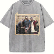 PAID IN FULL Mitch Ace & Rico Photo Classic Hood Hip Hop vintage washed oversized T-shirt in Gray