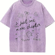 Just One More Chapter Vintage Washed T-Shirt in Purple