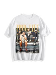 Golden Girls Thug Life Cotton T-Shirt in White