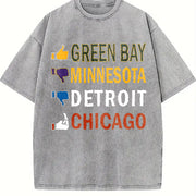 Go Pack Go Vintage Washed T-Shirt in Gray