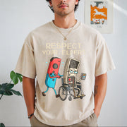 Respect Your Elders Vintage Washed T-Shirt in Beige