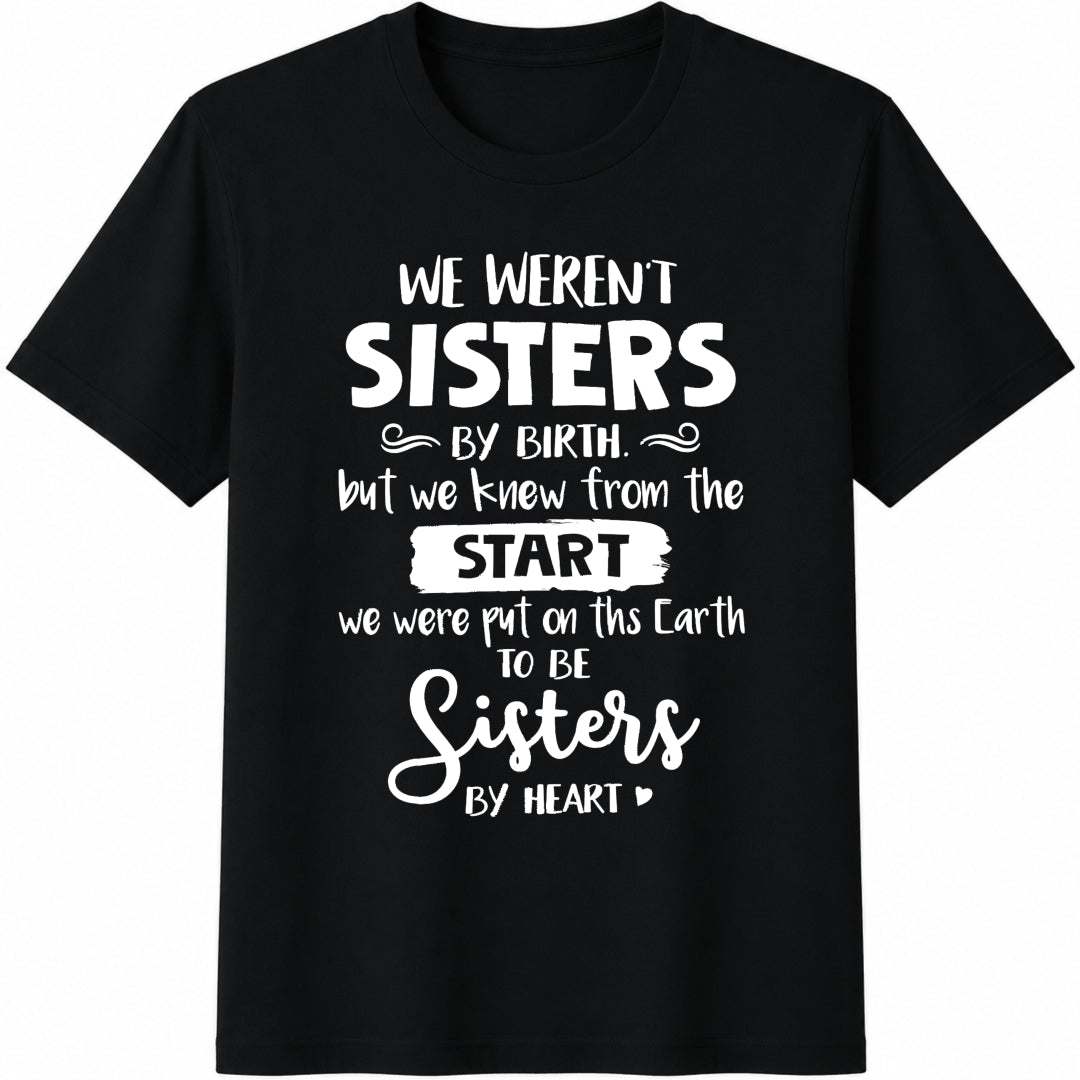 Bestie Sister Cotton T-Shirt in Black