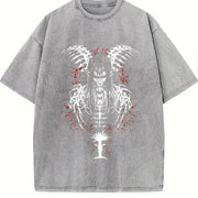 ''The End'' Eren Yeager Attack on Titan Anime Final vintage washed oversized T-shirt in Gray