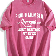 Dad Just Resting My Eyes Vintage Washed T-Shirt in Red