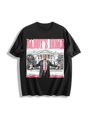 Daddy's Home President Trumpp Cotton T-Shirt in Black