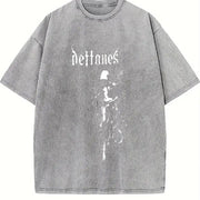 Deftones Retro Heavy Metal – Rock Band Style vintage washed oversized T-shirt in Gray