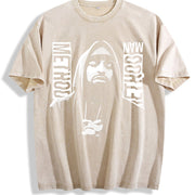 Method for Man Retro Rapper for & Boys Vintage Washed T-Shirt in Beige
