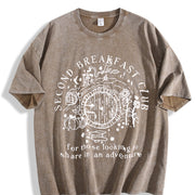 Second House One-piece Vintage Washed T-Shirt in Brown