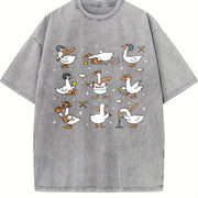 Silly Goose Softball Vintage Washed T-Shirt in Gray
