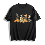 ® Halloween French Bulldog Cotton T-Shirt in Black