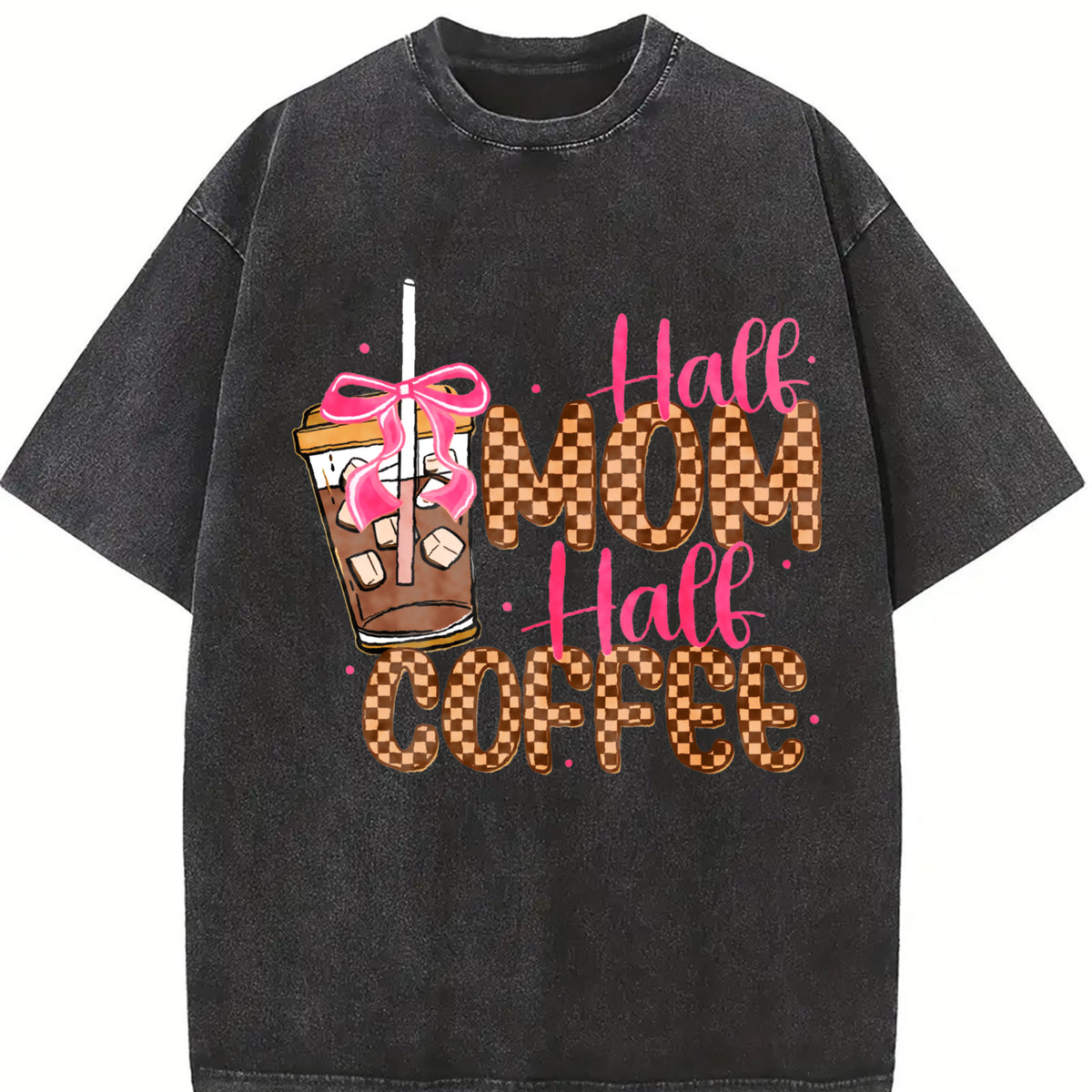 HANG IN THERE Vintage Washed T-Shirt in Black