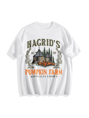 Hagrid's Pumpkin Patch Cotton T-Shirt in White