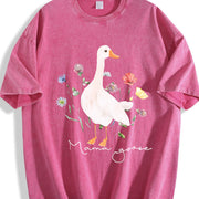 Mama Goose Silly Goose Vintage Washed T-Shirt in Red