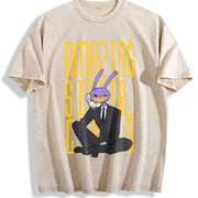 Black the Amazing Digital Circus Jax Vintage Washed T-Shirt in Beige