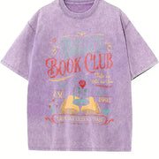 Belle's Book Club Retro Tale as Old as Time Vintage Washed T-Shirt in Purple
