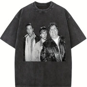 Adam Sandler Adam Sandler Movies Actors Man Shortsleeve vintage washed oversized T-shirt in Black