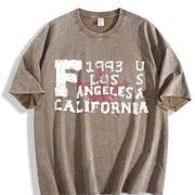 Los Angeles California 1993 Tank Vintage Washed T-Shirt in Brown