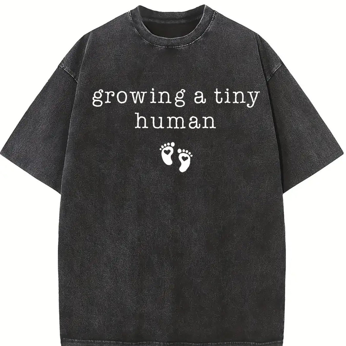Cute Pregnancy ® Growing a Tiny Human Vintage Washed T-Shirt in Black