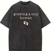 Cute Pregnancy ® Growing a Tiny Human Vintage Washed T-Shirt in Black