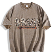 Heavy Retro Urban Vintage Washed T-Shirt in Brown