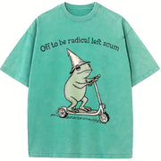 Fuc k Ice FDT Anti ICE Frog and Batik vintage washed oversized T-shirt in Blue
