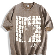 Custome NAME Retro Bachelorette Bride Vintage Washed T-Shirt in Brown