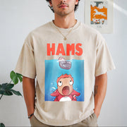 Studio Ghibli Ponyo and Sasuke Vintage Washed T-Shirt in Beige
