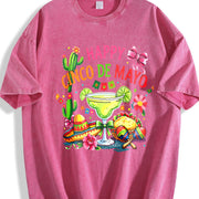 Happy Cinco de Mayo Vintage Washed T-Shirt in Red