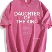 Daughter of the King Christian vintage washed oversized T-shirt in Red