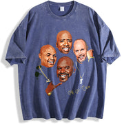 Charles Barkley Shaq Ernie Johnson And Kenny Smith TNT vintage washed oversized T-shirt in Blue