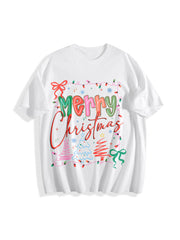 Christmas Coquette Cotton T-Shirt in White