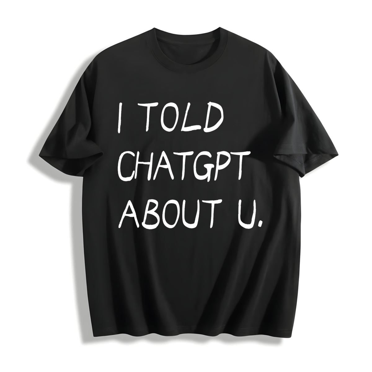 Quote Cotton T-Shirt in Black