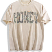 Retro Camo Western Camouflage Western Concert vintage washed oversized T-shirt in Beige