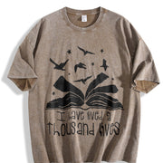 I Have Lived a Thousand Lives Vintage Washed T-Shirt in Brown